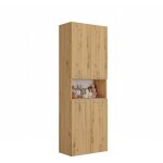 Hucoco - moby - armoire de salle de bain avec 2 paniers à ligne - rangement sdb - 174x60x30 - meuble ... Hucoco - moby - armoire de salle de bain avec 2 paniers à ligne - rangement sdb - 174x60x30 - meuble ...