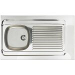 Moderna Évier à poser lavelli inox 18 / 10 lisse 1 cuve 1 égouttoir - 1000x600mm Moderna Évier à poser lavelli inox 18 / 10 lisse 1 cuve 1 égouttoir - 1000x600mm