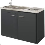 Moderna - kitchenette clipmetal 120x60 anthracite thermolaqu