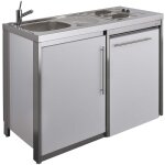 Moderna kitchenette metalline �l�ments bas 120x60 blanc glacier