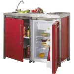 Moderna - kitchenette metalline lments bas 120x60 rouge carmin