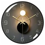 Moderne horloge murale silencieuse, pendule murale de 30 cm de diam�tre, horloge murale ronde num�rique ...