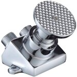 Aougo ? robinet � p�dale en cuivre et alliage de zinc ? multi - poli chrom� ? contr�le hygi�nique du ...