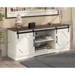Modernluxe - buffet, meuble de rangement avec tagres rglables et portes coulissantes - 150x40x60cm, ...