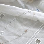 Modulable aux broderies de vagues argent 45x90 cm