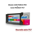 M - e - module cam pcmcia pro + carte fransat pour collectivit immeuble habitat - gris - noir, gris