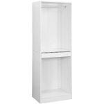 Module dressing avec penderie et porte - pantalons. blanc. panneaux stratifiés Module dressing avec penderie et porte - pantalons. blanc. panneaux stratifiés