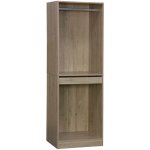 Module dressing avec penderie et porte - pantalons. naturel. panneaux stratifis