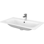 Cersanit - moduo - lavabo de meuble 80x45 cm, avec trop - plein, trou pour robinetterie, blanc k116 - ...