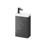 Moduo - meuble avec lave - mains, 59x39x22 cm, 1 porte, charnires g / d, anthracite s801 - 475 - cersanit ...