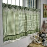 Moiti� draperies transmettant la lumi�re, petits rideaux � carreaux vert paon, rideau bistrot de cuisine ...
