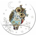 Magnet rond - la chouette 5, 5 cm