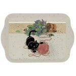 Mini plateau vide poche rectangulaire chaton et pelote