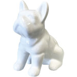 Petite statue bulldog blanche