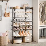 Meuble  chaussures  7 niveaux tagre  chaussures en bois style industriel pour les entres couloir ...