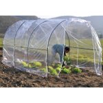 Mondo verde - serre de jardin tunnel avec structure en acier peint feuille pvc avec filtre uv double ...