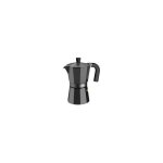 Cafetire en aluminium noir avec vitrocramique 1t. monix