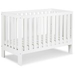 Monmobilierdesign - amelia ii lit bb volutif avec barrire de scurit blanc sans tiroir