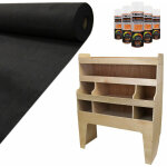11m2 doublure int�rieure noir en feutre pour v�hicule & armoire de rangement en mdf pour outils - van ...