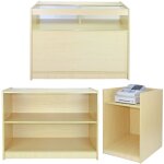 Ensemble de comptoirs de ventes - lot de 3 - collection scorpion - 2 vitrines & 1 meuble pour caisse ... Ensemble de comptoirs de ventes - lot de 3 - collection scorpion - 2 vitrines & 1 meuble pour caisse ...