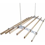 Monster - shop - etendoir � linge suspendu de 1, 2 m�tre, 6 lattes en pin verniss�s, supports en fonte ...