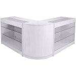 Monstershop ? pack capricorn, lot de vitrines comptoirs blanc brillant pour commerces et magasins, 2 ...