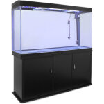 Monstershop ? aquarium  bords noir de 300 litres, meuble de support noir, d?une dimension totale de ...