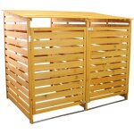 Monster racking - monstershop ? cache poubelle double en bois  portes verrouillables, abris poubelles ...