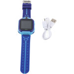 Montre connect�e enfant 2g avec gps, sos, appareil photo, mode �cole et arr�t � distance - bleu