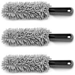 Lot de 3 brosse de nettoyage flexible pour tous types de jantes gris 34x5, 5cm salet brosses pour jantes ...