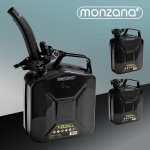 Monzana - 3x jerrican essence en mtal 5l homologation onu transport liquides diesel huile voiture moto ...