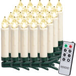 Bougie led de noel sans cble dcoration lumineuse aspect bougie de cire fonctionnement  pile minuterie ...