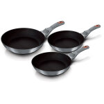 Moonlight set de 3 poêles à frire induction 20 - 24 - 28cm aluminium, antiadhésif titane gris - berlinger ... Moonlight set de 3 poêles à frire induction 20 - 24 - 28cm aluminium, antiadhésif titane gris - berlinger ...