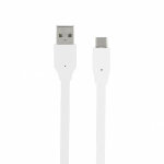 Câble usb - c / usb - a plat 1 m - blanc Câble usb - c / usb - a plat 1 m - blanc