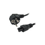 Cordon secteur avec 1 connecteur mle c5 en trfle 1, 5 m - noir