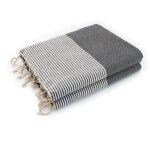 Moorish idol - ericeira xxl - fouta famiglia xxl nid d'abeille ericeira - rayure fine - 200x200 cm - ...