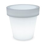 Magnolia 80 grand bac rond classique avec clairage pour plantes et fleurs trs rsistant. chargement ...