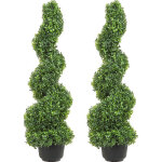 Mophorn - buis artificiels , 1, 2 m de haut (2 pieces), fausse plante topiaire deexterieur, fausse plante ...
