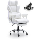 Mophorn - vevor chaise de bureau en cuir pu fauteuil de direction ergonomique avec soutien lombaire reglable ...