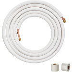 Mophorn - vevor 25ft mini split line set, tubi in rame con diametro esterno da 1 / 4' e 3 / 8' e isolamento ...
