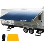 Mophorn - vevor auvent pour caravane 5, 24x2, 4 m, bache de camping exterieure bleu ardoise, tissu de ...