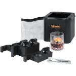 Mophorn - vevor bac a glacons ronds 4 spheres de 6 cm moule a glacon en silicone alimentaire facile a ...
