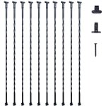 Vevor balustres en metal pour escalier 1122 mm barres rampe decoratives en acier galvanise, lot de 10 ... Vevor balustres en metal pour escalier 1122 mm barres rampe decoratives en acier galvanise, lot de 10 ...