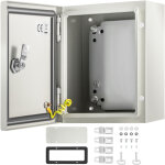 Mophorn - vevor boitier en acier au carbone nema, 25x20x15 cm, coffret armoire electrique nema 4x, ip66 ...