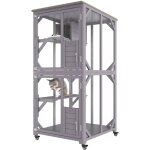 Mophorn - vevor cage pour chat 3 niveaux grande cage sur roulettes verrouillables pivotant 360enclos ...