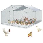 Vevor enclos poulailler exterieur metal 400x300x200 cm grand enclos a poules bache impermeable toit en ... Vevor enclos poulailler exterieur metal 400x300x200 cm grand enclos a poules bache impermeable toit en ...