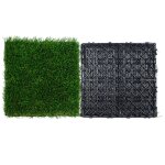 Mophorn - vevor gazon artificiel lot de 18 pelouse synthetique exterieur interieur dalles emboitables ...