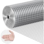 Mophorn - vevor grillage metallique soude, 610mm x 7, 62m, rouleau treillis metallique galvanise a chaud ...