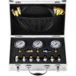Mophorn - vevor kit de test de pression hydraulique, 250 / 400 / 600 bars, 3 manometres, 9 raccords, ...