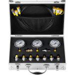Mophorn - vevor kit de test de pression hydraulique, 250 / 400 / 600 bars, 3 manometres, 9 raccords, ...